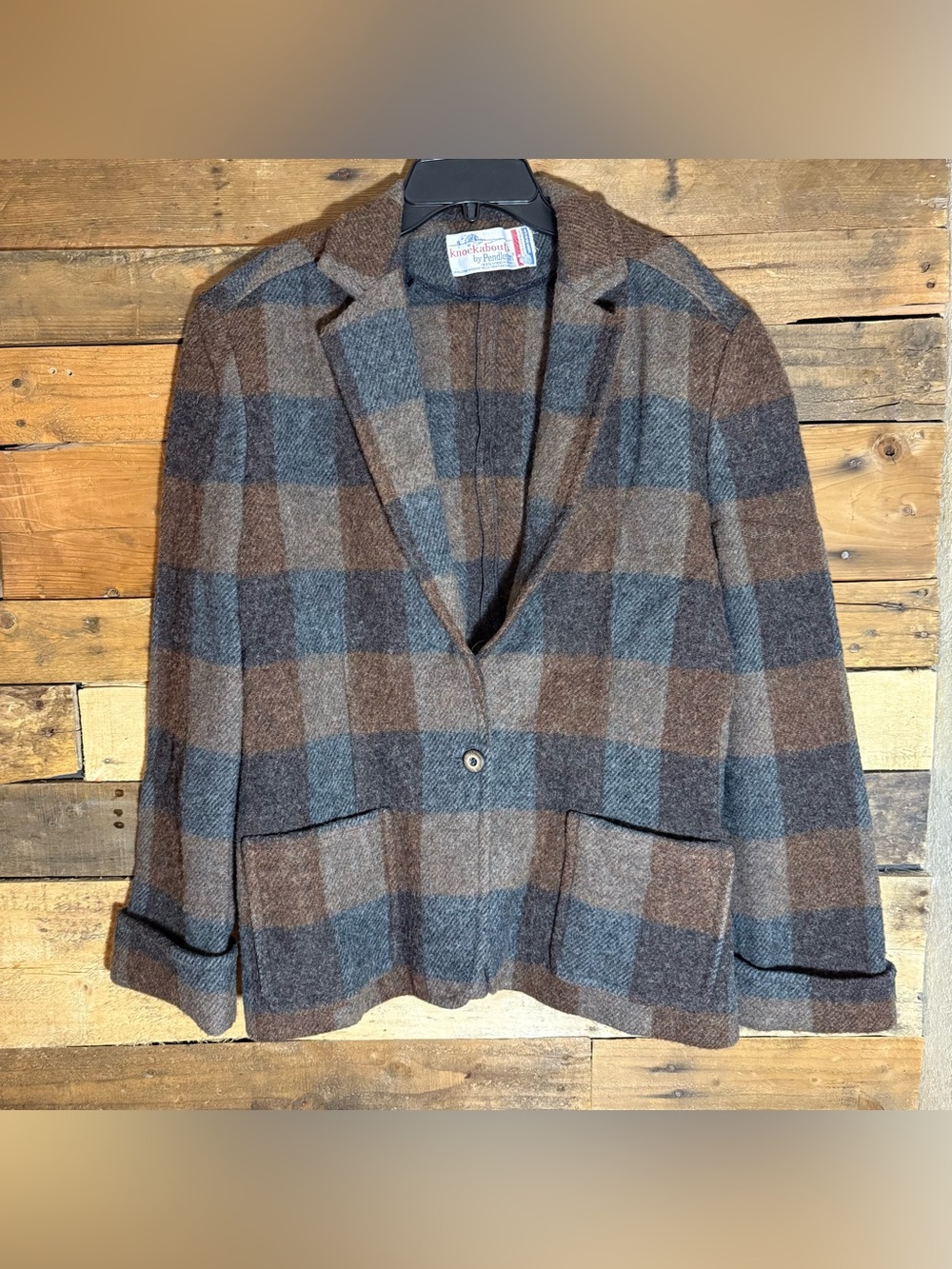 Vintage Pendleton Knockabouts Women's Plaid 100% Wool Jacket Made In USA S/M (?)